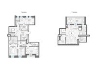 Планировка 3-комнатной квартиры, 237,2 м2