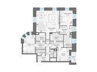 Планировка 3-комнатной квартиры, 170,4 м2