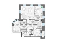 Планировка 3-комнатной квартиры, 171,1 м2