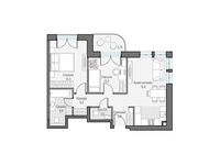 Планировка 2-комнатной квартиры, 62,12 м2