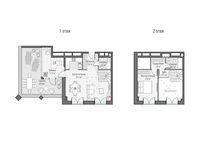 Планировка 1-комнатной квартиры, 64,13 м2