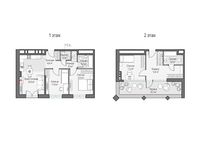 Планировка 3-комнатной квартиры, 99,95 м2