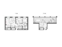 Планировка 3-комнатной квартиры, 116,39 м2