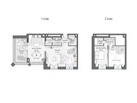 Планировка 1-комнатной квартиры, 71,64 м2