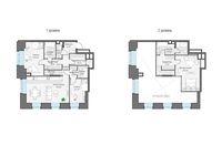 Планировка 4-комнатной квартиры, 101,7 м2