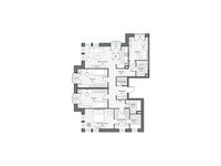 Планировка 4-комнатной квартиры, 122,65 м2