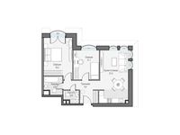 Планировка 3-комнатной квартиры, 64,17 м2