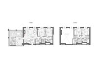 Планировка 4-комнатной квартиры, 122,19 м2