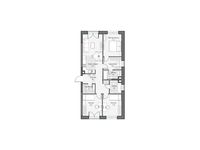Планировка 3-комнатной квартиры, 87,26 м2