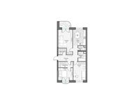 Планировка 3-комнатной квартиры, 80,93 м2