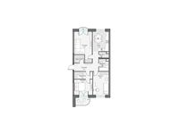 Планировка 3-комнатной квартиры, 81,49 м2