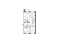 Планировка 3-комнатной квартиры, 81,36 м2