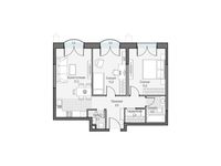 Планировка 2-комнатной квартиры, 68,86 м2