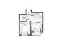 Планировка 1-комнатной квартиры, 37,92 м2