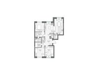 Планировка 3-комнатной квартиры, 100,33 м2