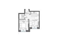 Планировка 1-комнатной квартиры, 36,74 м2