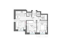 Планировка 2-комнатной квартиры, 61,12 м2