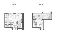 Планировка 1-комнатной квартиры, 52,03 м2