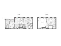 Планировка 4-комнатной квартиры, 126,36 м2