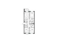 Планировка 3-комнатной квартиры, 89,12 м2