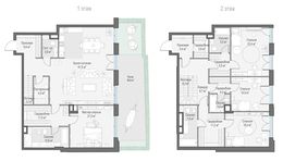 Планировка 3-комнатной квартиры, 242,7 м2