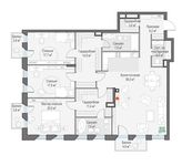 Планировка 3-комнатной квартиры, 168,6 м2