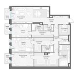 Планировка 3-комнатной квартиры, 207,6 м2