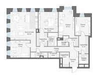 Планировка 3-комнатной квартиры, 176,7 м2