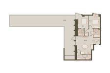 Планировка 3-комнатной квартиры, 91,3 м2