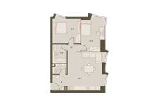 Планировка 3-комнатной квартиры, 62,3 м2