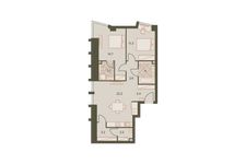 Планировка 3-комнатной квартиры, 67,3 м2