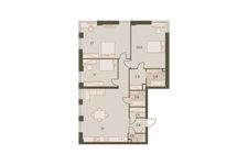 Планировка 4-комнатной квартиры, 124 м2
