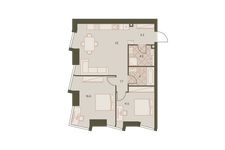 Планировка 3-комнатной квартиры, 65,3 м2
