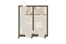 Планировка 2-комнатной квартиры, 41,9 м2