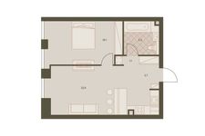 Планировка 2-комнатной квартиры, 47,7 м2