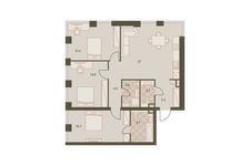 Планировка 4-комнатной квартиры, 96,7 м2