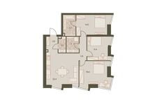 Планировка 4-комнатной квартиры, 86,9 м2