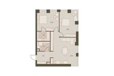 Планировка 3-комнатной квартиры, 73 м2