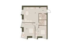Планировка 3-комнатной квартиры, 66,4 м2
