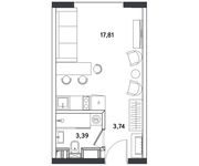 Планировка 1-комнатной квартиры, 24,94 м2