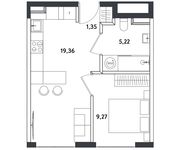 Планировка 2-комнатной квартиры, 35,2 м2