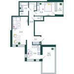 Планировка 2-комнатной квартиры, 78,8 м2