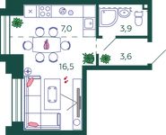 Планировка квартиры студии, 31 м2