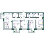 Планировка 4-комнатной квартиры, 122,9 м2