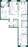 Планировка 3-комнатной квартиры, 97,2 м2