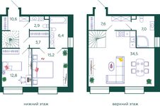 Планировка 3-комнатной квартиры, 100,7 м2