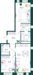 Планировка 2-комнатной квартиры, 76,4 м2