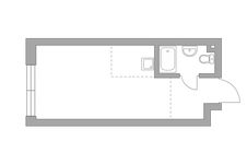 Планировка 1-комнатной квартиры, 21,9 м2