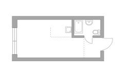 Планировка 1-комнатной квартиры, 21,7 м2