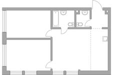Планировка 3-комнатной квартиры, 59,9 м2